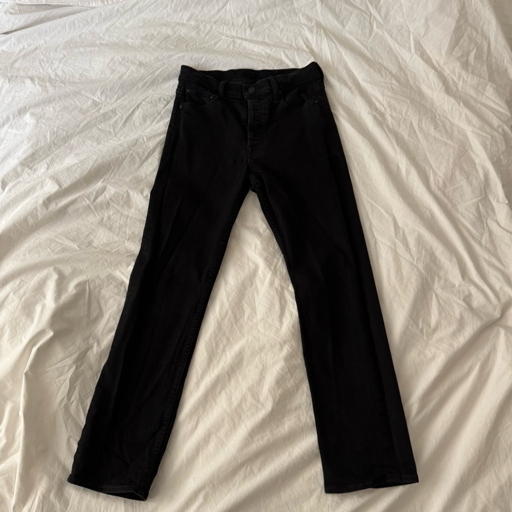 MOTHER The Tomcat High Rise Ankle Straight Jeans